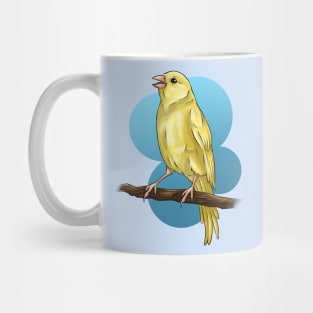 Singing Yellow Canary Bird Mug